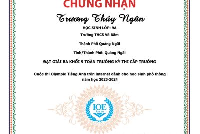 Kết quả IOE cấp Trường năm học 2023 – 2024